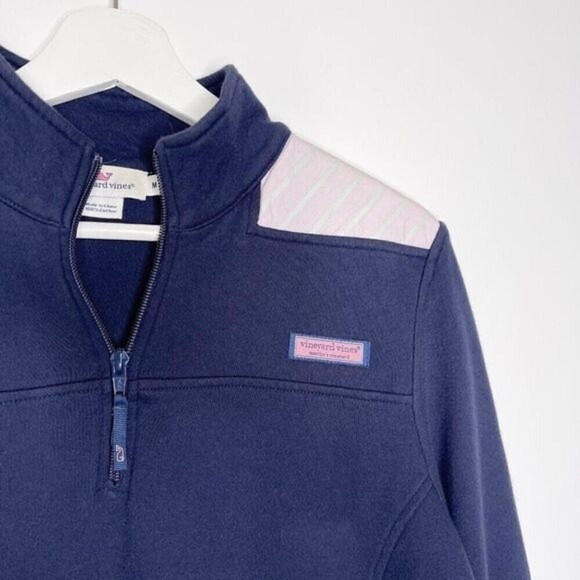 VINEYARD VINES 1/4 Zip Blue Jacket - Picture 4 of 8